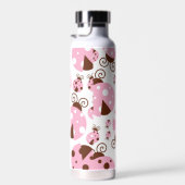 Patroon van luibugs, luidobbels, roze luidobbels waterfles (Rechts)