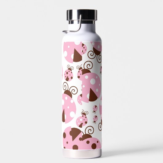 Patroon van luibugs, luidobbels, roze luidobbels waterfles (Rechts)