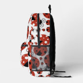 Patroon van luibugs, luidoezels, rode luibugs bedrukte rugzak (Rechts)