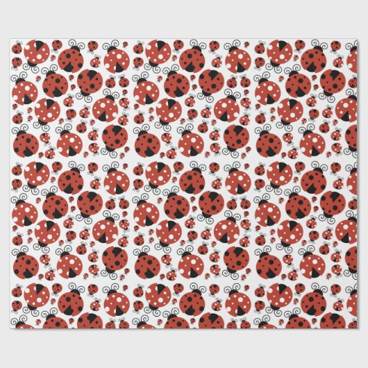 Patroon van luibugs, luidoezels, rode luibugs cadeaupapier (Vlak)