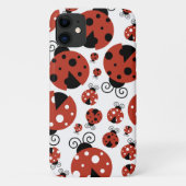Patroon van luibugs, luidoezels, rode luibugs Case-Mate iPhone case (Achterkant)