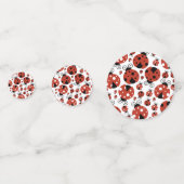 Patroon van luibugs, luidoezels, rode luibugs confetti (Achterkanten)