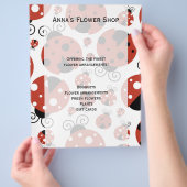 Patroon van luibugs, luidoezels, rode luibugs flyer (Hand)