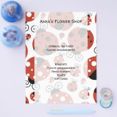 Patroon van luibugs, luidoezels, rode luibugs flyer (Enkel)