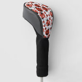 Patroon van luibugs, luidoezels, rode luibugs golfheadcover (Schuin)