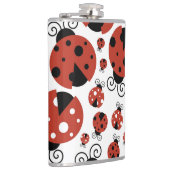 Patroon van luibugs, luidoezels, rode luibugs heupfles (Rechts)