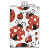 Patroon van luibugs, luidoezels, rode luibugs heupfles (Achterkant)