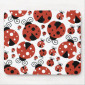 Patroon van luibugs, luidoezels, rode luibugs muismat (Voorkant)
