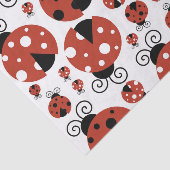 Patroon van luibugs, luidoezels, rode luibugs tissuepapier (Detail)