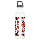 Patroon van luibugs, luidoezels, rode luibugs waterfles  (Achterkant)