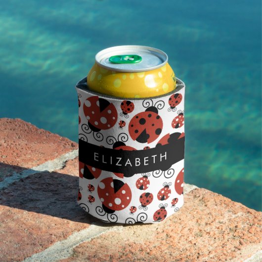 Patroon van luibugs, rode luibugs, Jouw naam Blikjeskoeler (Insitu Zwembad)