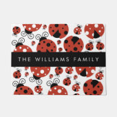 Patroon van luibugs, rode luibugs, Jouw naam Deurmat (Voorkant)