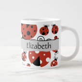 Patroon van luibugs, rode luibugs, Jouw naam Grote Koffiekop (Rechts)