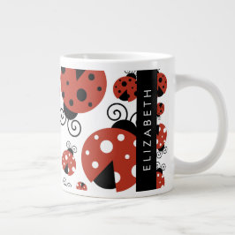 Patroon van luibugs, rode luibugs, Jouw naam Grote Koffiekop