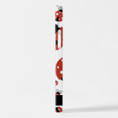 Patroon van luibugs, rode luibugs, Jouw naam iPhone Hoesje (Linkerkant)