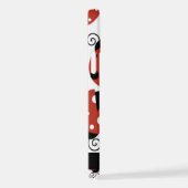 Patroon van luibugs, rode luibugs, Jouw naam iPhone Hoesje (Rechterkant)