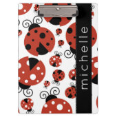 Patroon van luibugs, rode luibugs, Jouw naam Klembord (Voorkant)