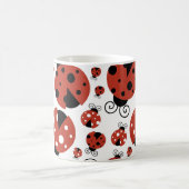 Patroon van luibugs, rode luibugs, Jouw naam Koffiemok (Center)