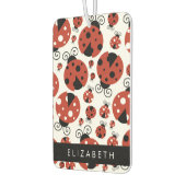 Patroon van luibugs, rode luibugs, Jouw naam Luchtverfrisser (Links)