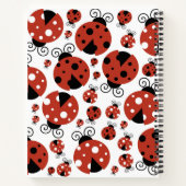 Patroon van luibugs, rode luibugs, Jouw naam Notitieboek (Achterkant)