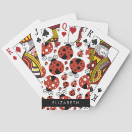 Patroon van luibugs, rode luibugs, Jouw naam Pokerkaarten