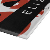 Patroon van luibugs, rode luibugs, Jouw naam Snijplank (Hoek)