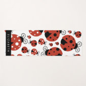 Patroon van luibugs, rode luibugs, Jouw naam Yogamat (Voorkant (horizontaal))