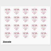 Patroon van luibugs, roze luibugs, Baby shower Hart Sticker (Vel)