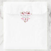 Patroon van luibugs, roze luibugs, Baby shower Hart Sticker (Tas)