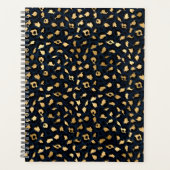 Patroon van luipaard en goudblauw planner (Voorkant)