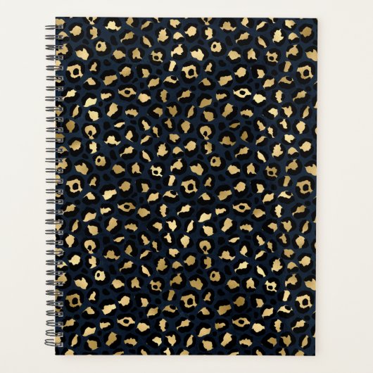 Patroon van luipaard en goudblauw planner (Voorkant)