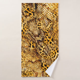Patroon van luipaard en slang badhanddoek
