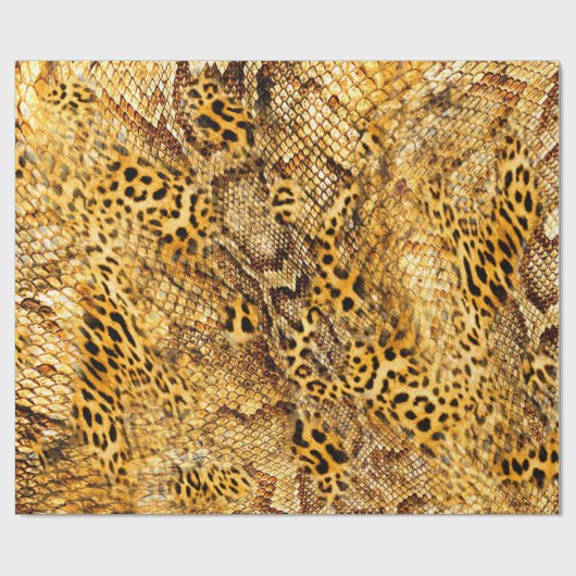 Patroon van luipaard en slang cadeaupapier (Vlak)