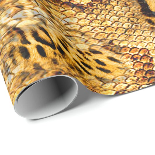 Patroon van luipaard en slang cadeaupapier (Rol Hoek)