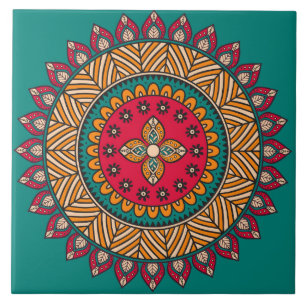 Patroon van Mandala  Tegeltje