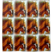 patroon van merg en pony douchegordijn (Voorkant)