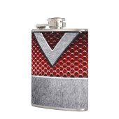 Patroon van metaal bord heupfles (Links)