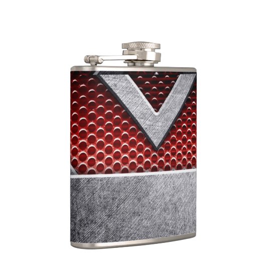 Patroon van metaal bord heupfles (Rechts)