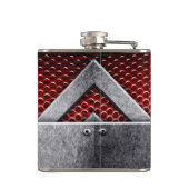 Patroon van metaal bord heupfles (Achterkant)