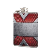 Patroon van metaal bord heupfles (Links)