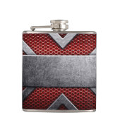 Patroon van metaal bord heupfles (Voorkant)