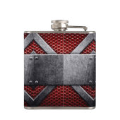 Patroon van metaal bord heupfles (Achterkant)