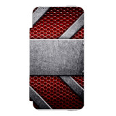 Patroon van metaal bord incipio iPhone portemonnee hoesje (Voorkant Agenda)