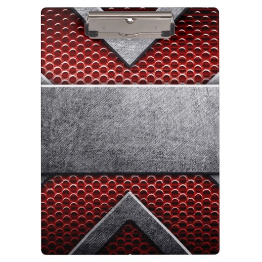 Patroon van metaal bord klembord (Voorkant)