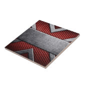 Patroon van metaal bord tegeltje (Zijkant)