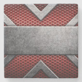 Patroon van metaalplaat stenen onderzetter (Voorkant)