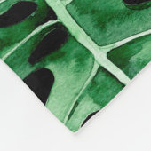 patroon van Monstera-bladeren Fleece Deken (Hoek)