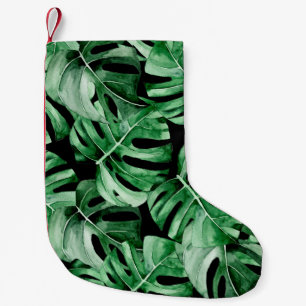 patroon van Monstera-bladeren Kleine Kerstsok