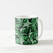 patroon van Monstera-bladeren Koffiemok (Voorkant rechts)