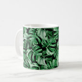 patroon van Monstera-bladeren Koffiemok (Voorkant links)